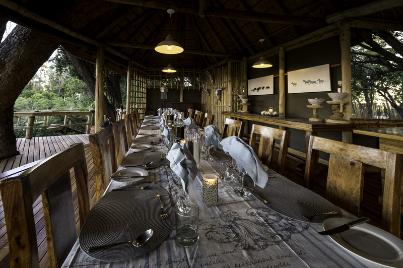 dining area at Kwetsani Camp okavango