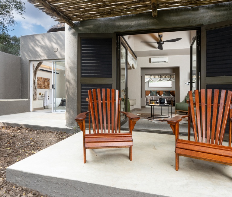 Private patio at Sabi Sabi Bush Lodge Luxury Suite
