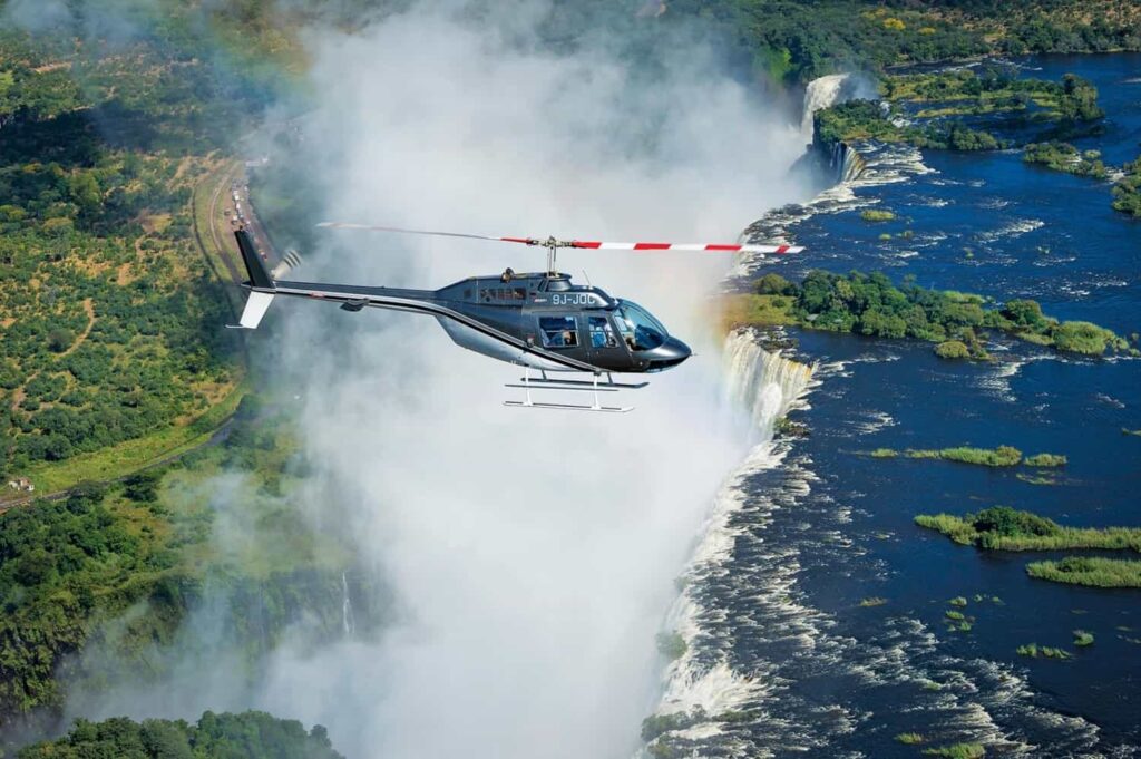 Helicopter flight of angels zambia