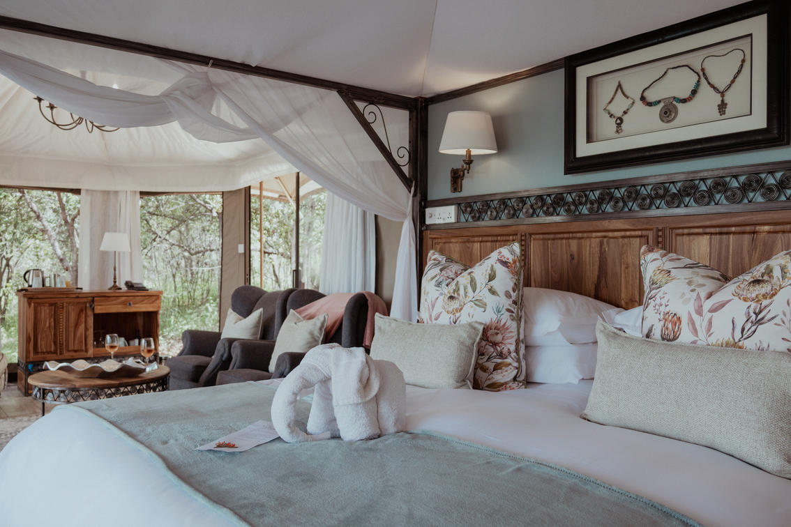 The Elephant Camp suites at Victoria Falls