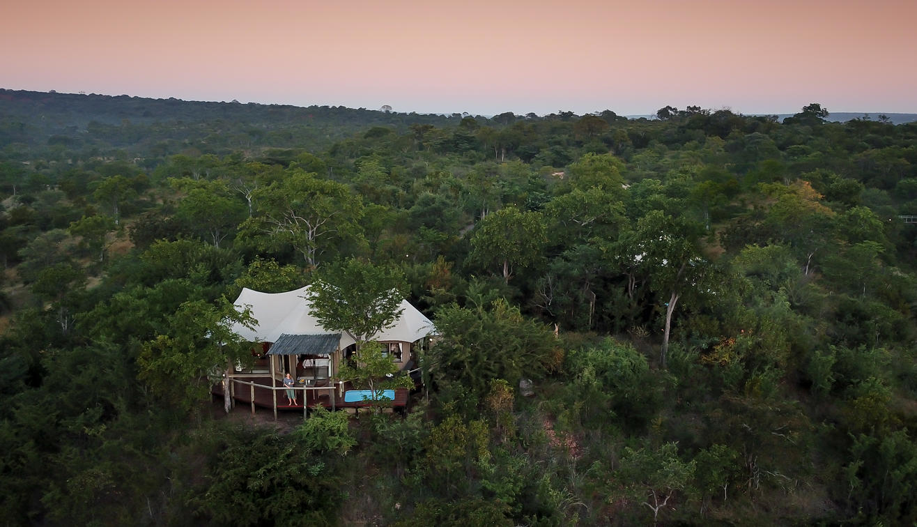 The Elephant Camp suites at Victoria Falls